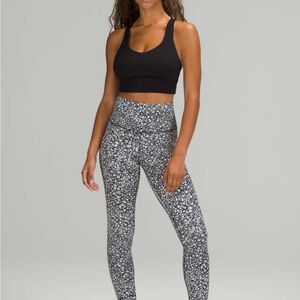 lululemon Align High-Rise 22” Venture Floral Alpine White Black Size 0 like new